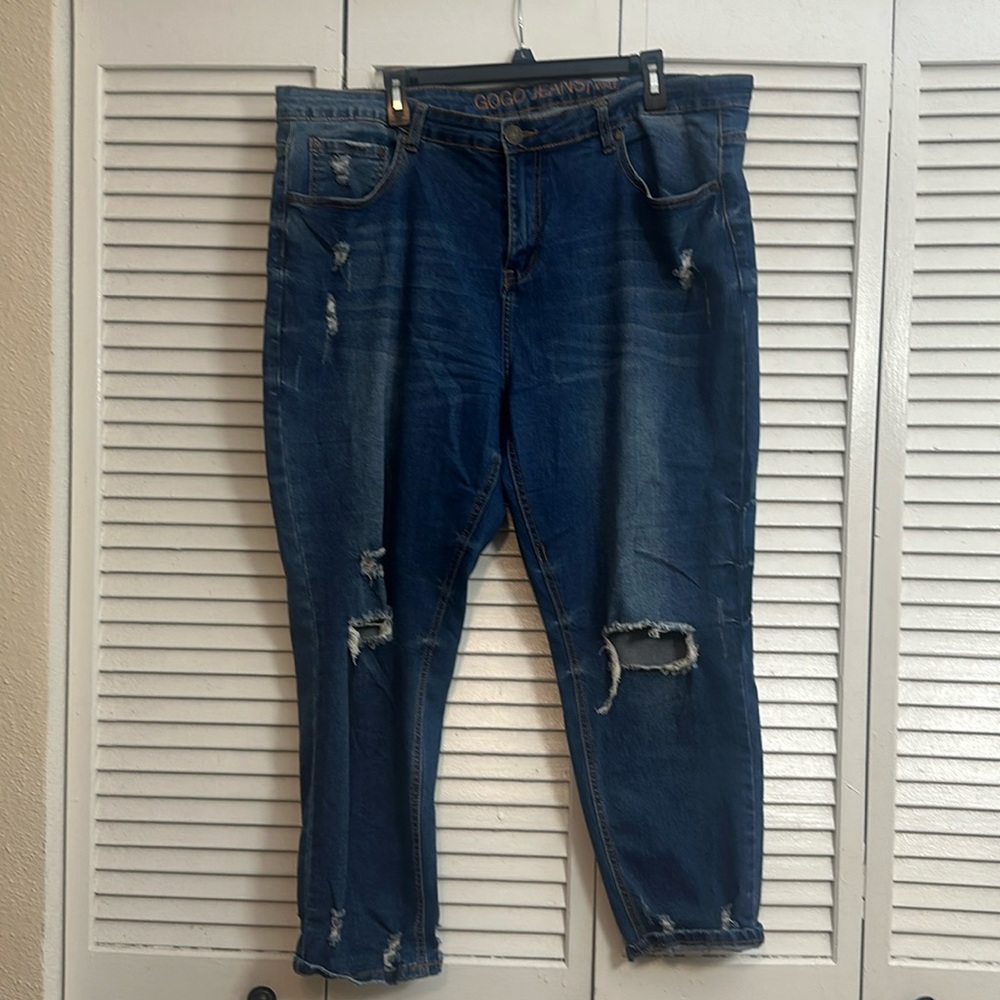 Women Plus Size Ripped Jeans